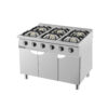 image Plynový sporák 900 so 6 horákmi - s dvierkami - 1200x900x900 mm