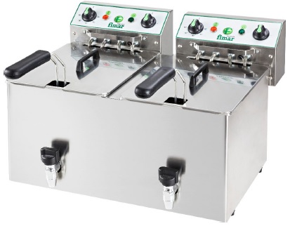 image Stolová fritéza FIMAR 2 x 10 litrov - 2x 6kW - s výpustným ventilom